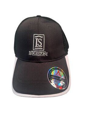 Ledgestone Antigua Logo Golf Cap Performance Fit Mesh Trucker Hat Black One Size